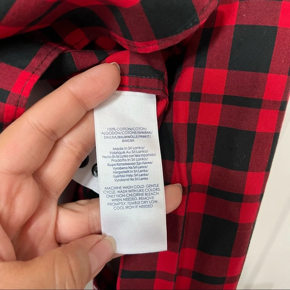 Chaps Plaid Button Down Women’s Shirt/ size L - Picture 8 of 11